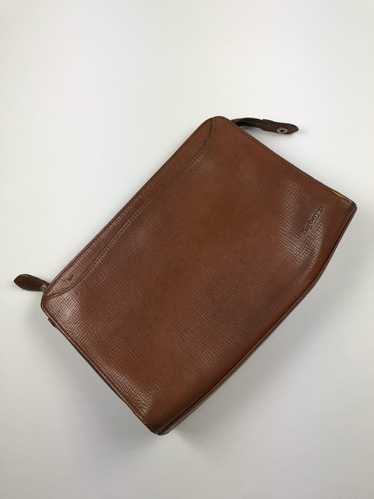 Burberry Burberry brown leather clutch bag