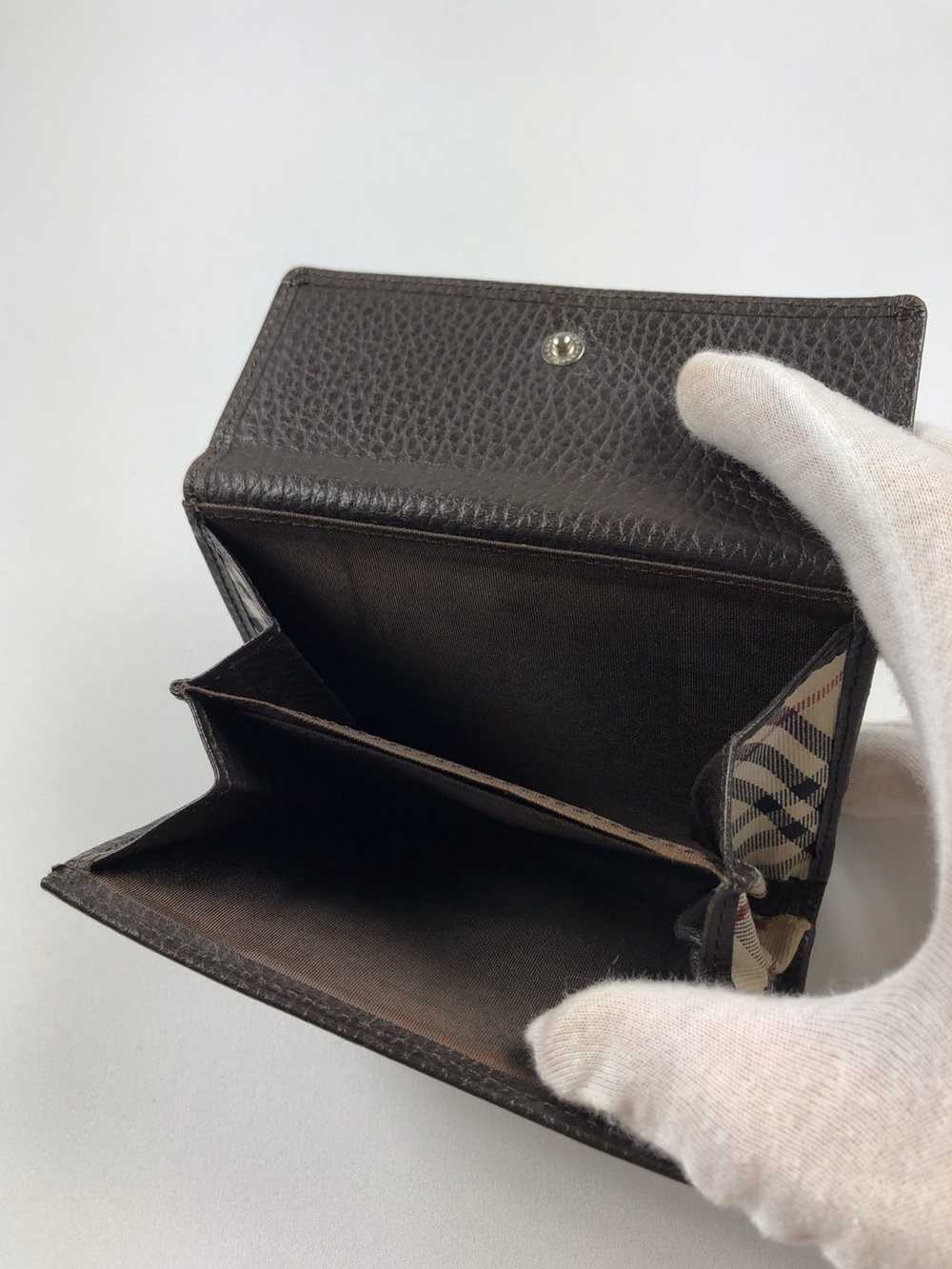 Burberry Burberry brown leather check wallet - image 2