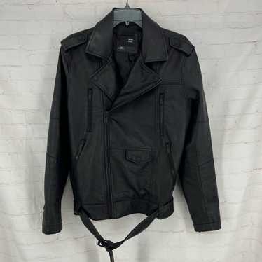Bershka,Bershka Faux Leather Biker Jacket In Black - WEAR