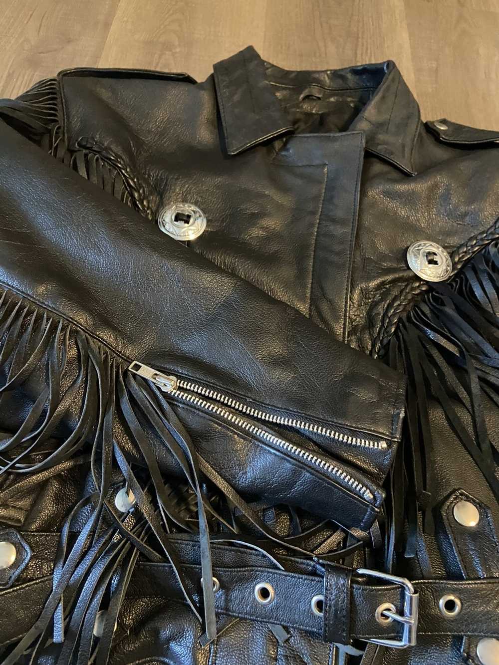 Leather Jacket × Vintage Vintage 80s genuine leat… - image 5