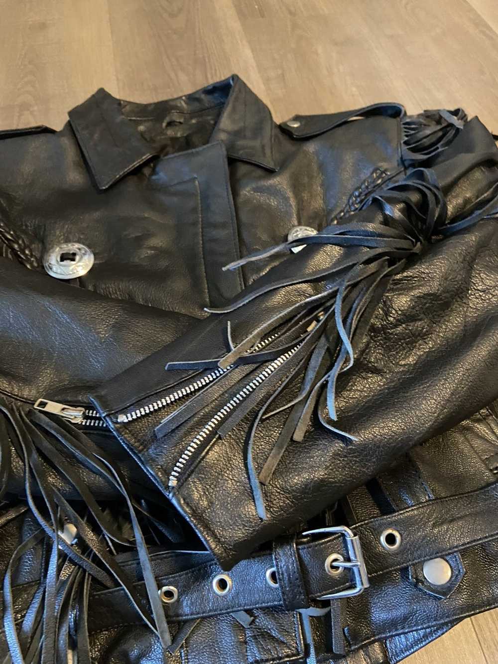 Leather Jacket × Vintage Vintage 80s genuine leat… - image 6