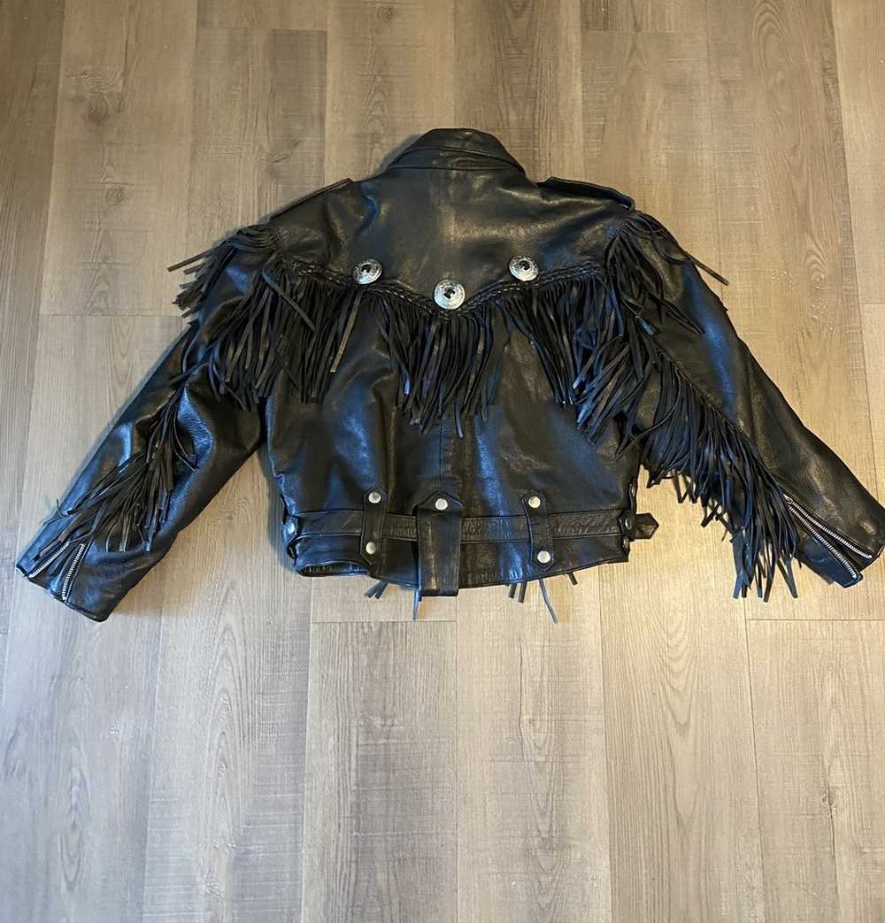 Leather Jacket × Vintage Vintage 80s genuine leat… - image 7