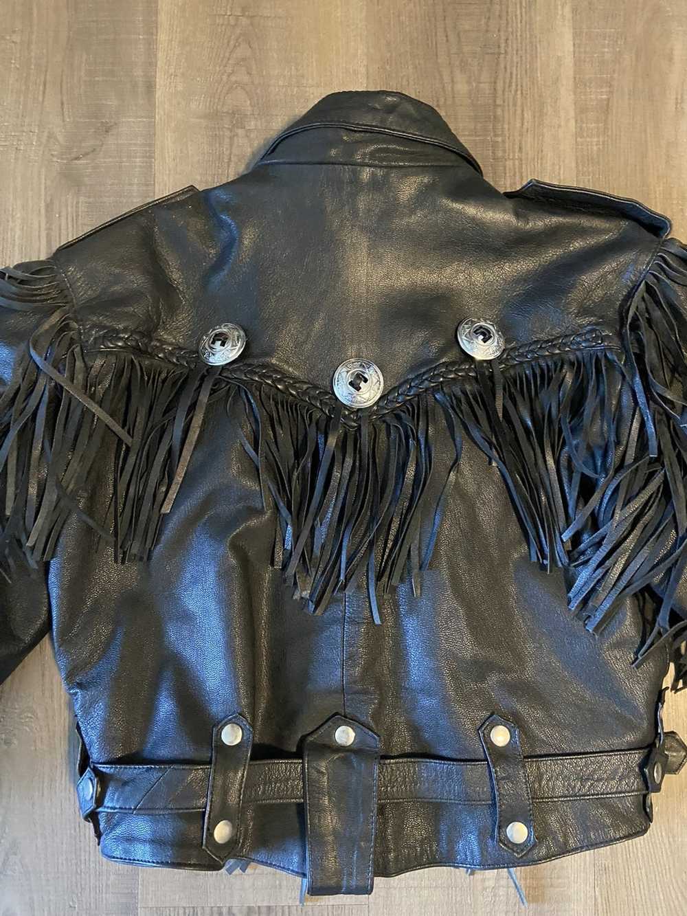 Leather Jacket × Vintage Vintage 80s genuine leat… - image 8