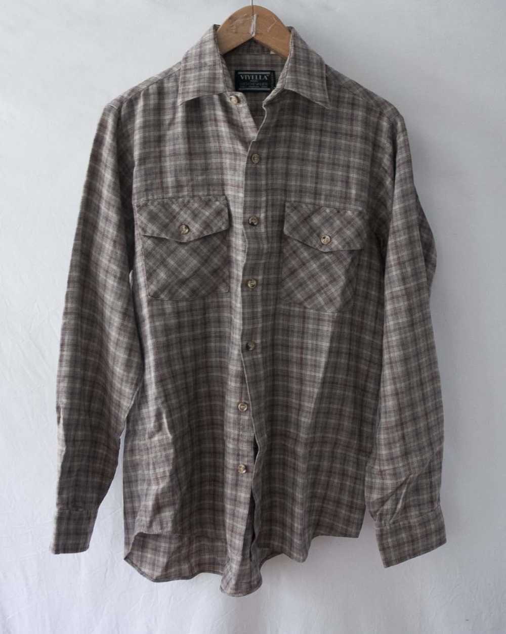 Vintage × Viyella Viyella Shirt Flannel Plaid Woo… - image 1