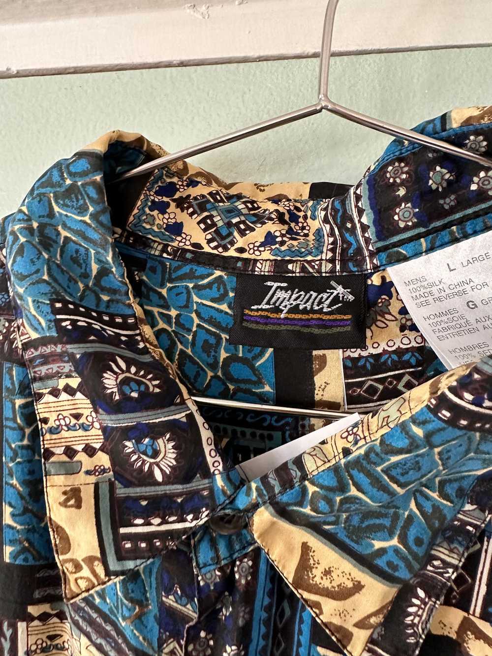 Men's Silk Tiki Shirt by Impact - Large - image 2