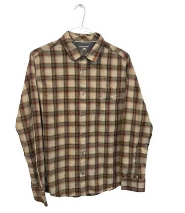 Toad and Co Horny Toad Shirt Mens M Brown Check Fl