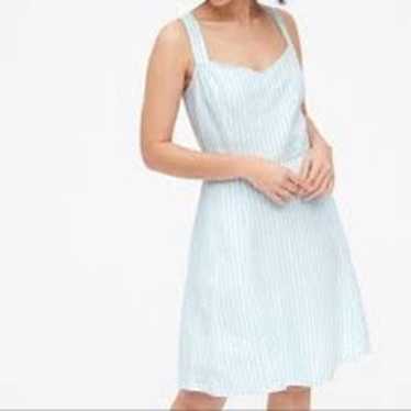 Gap Gap Cami linen blue striped dress 20 - image 1