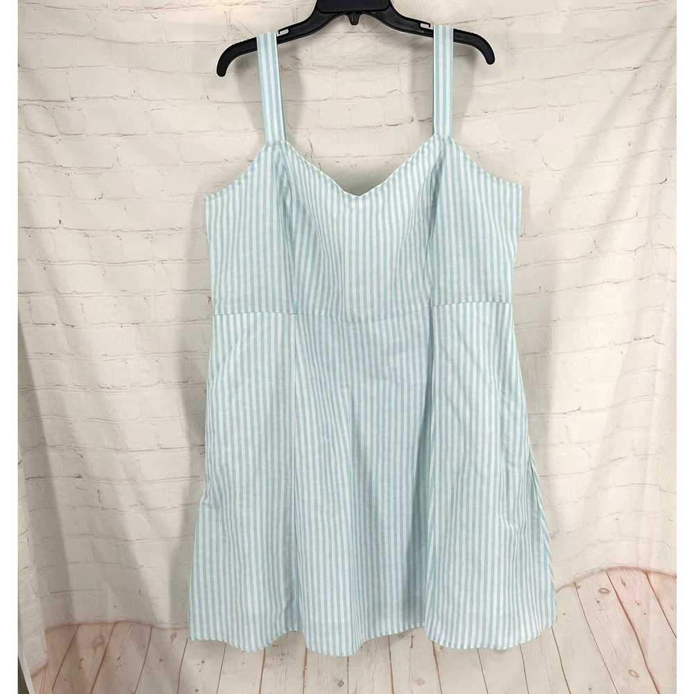 Gap Gap Cami linen blue striped dress 20 - image 2