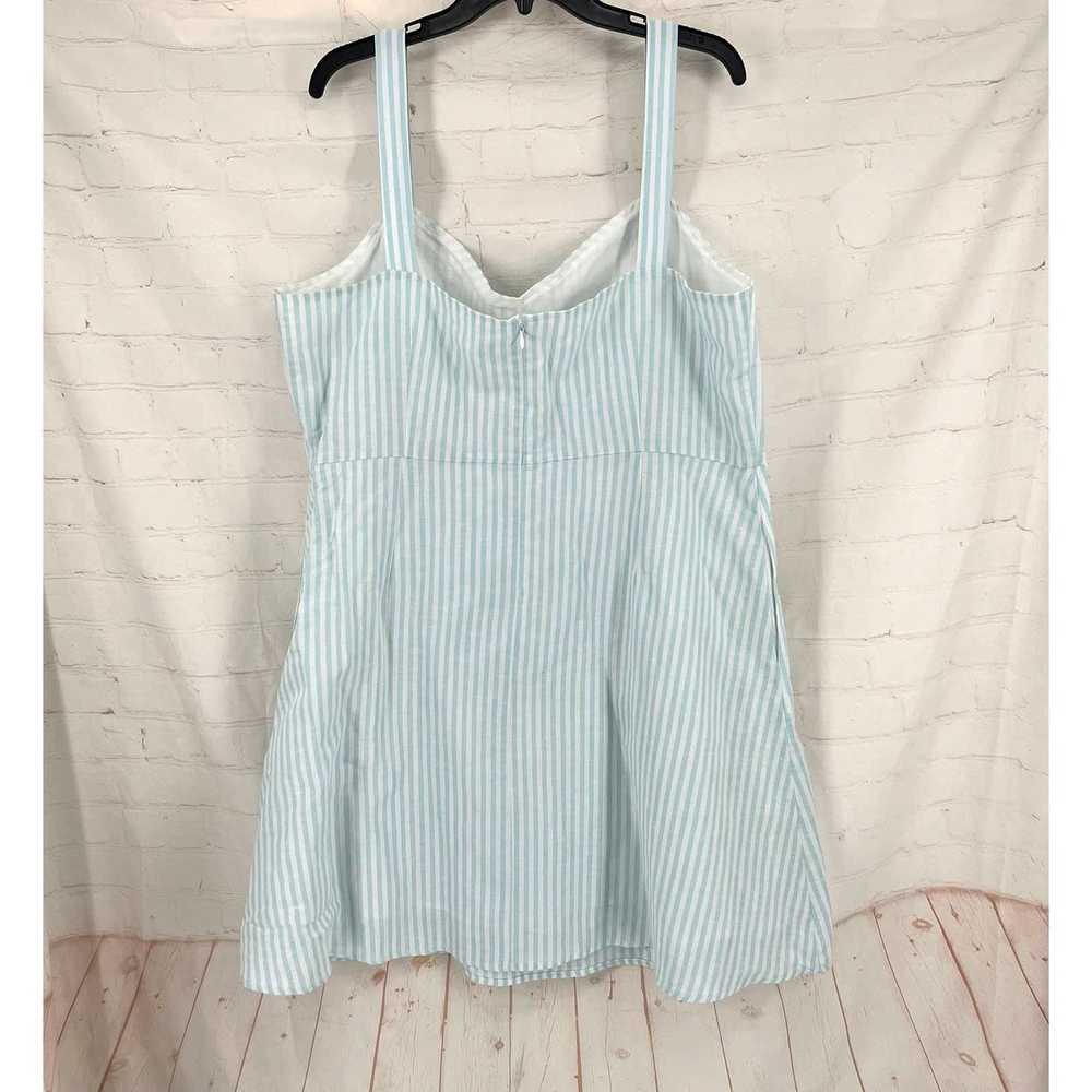 Gap Gap Cami linen blue striped dress 20 - image 3