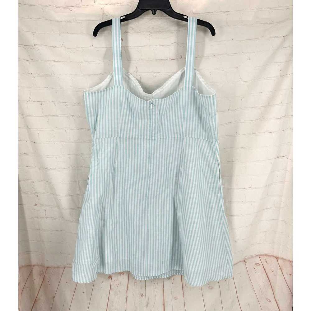 Gap Gap Cami linen blue striped dress 20 - image 5