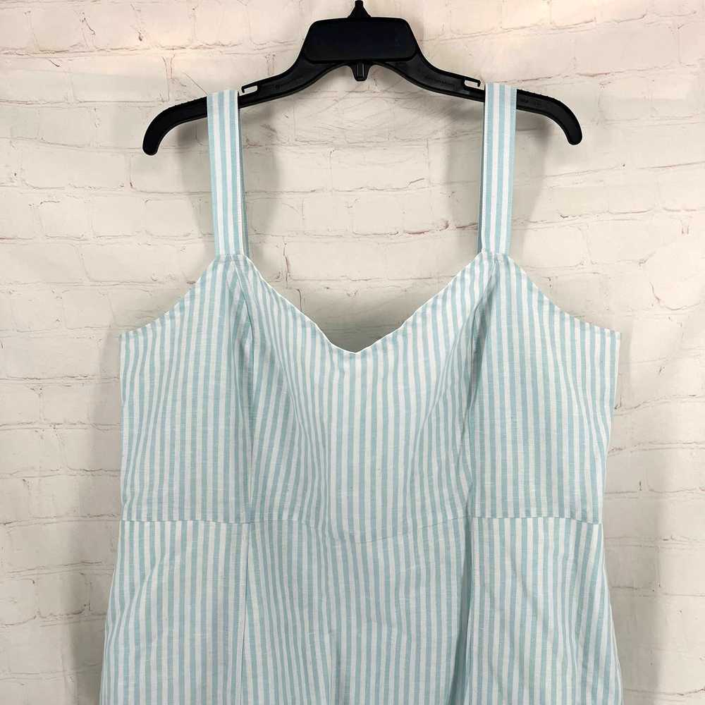 Gap Gap Cami linen blue striped dress 20 - image 7