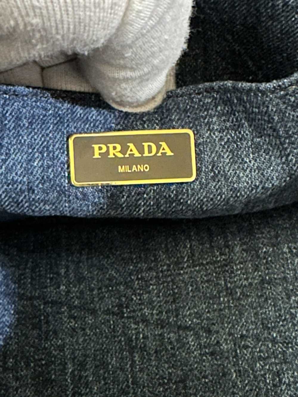 Prada ♥️ AUTHENTIC PRADA CANAPA SMALL DENIM 2 WAY… - image 10