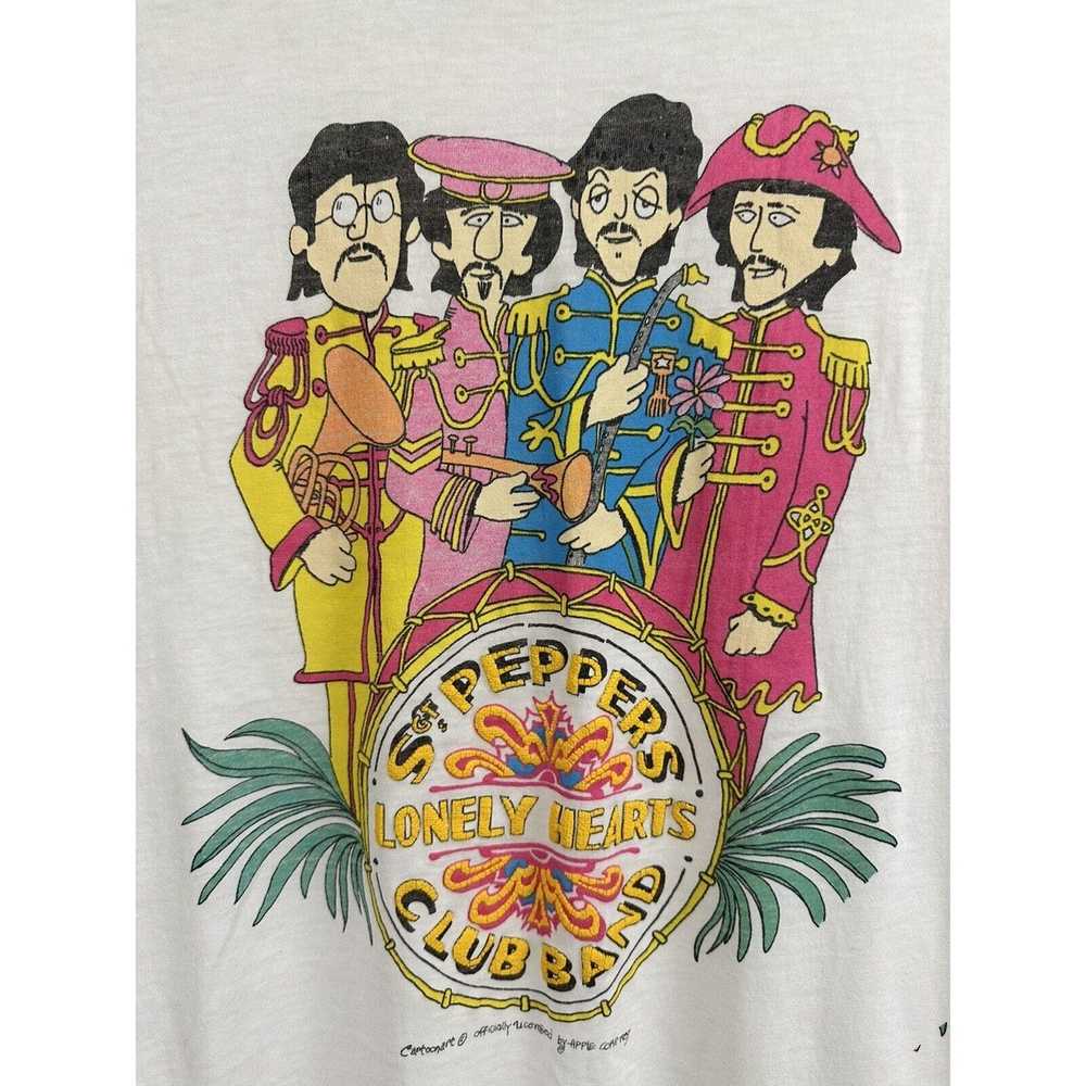 Band Tees × Vintage VTG 80s The Beatles Sgt Peppe… - image 2
