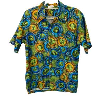 Vintage Barefoot In Paradise Mens Hawaiian Shirt … - image 1