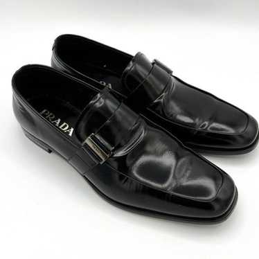 Prada Prada black brushed leather dress loafers