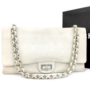 Chanel Chanel Ivory CC Calfskin Maxi Double Flap … - image 1