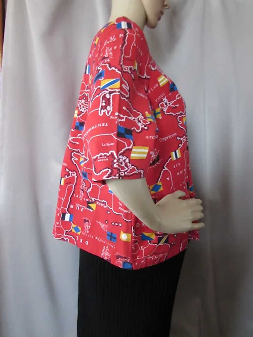 SALE Fun Vintage Boxy Jacket in Cherry Red with M… - image 4