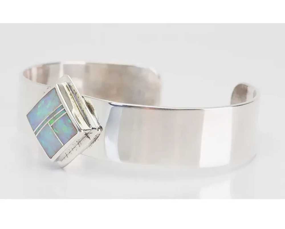 Sterling silver opal modern bracelet by Charles W… - image 3