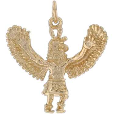 Yellow Gold Native American Eagle Dancer Charm - … - image 1