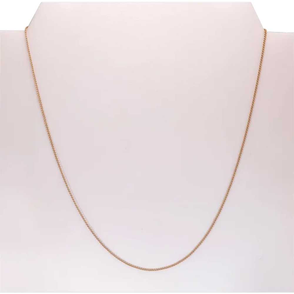 14K Yellow Gold Curb Link Chain 19.5" Necklace 2.… - image 1