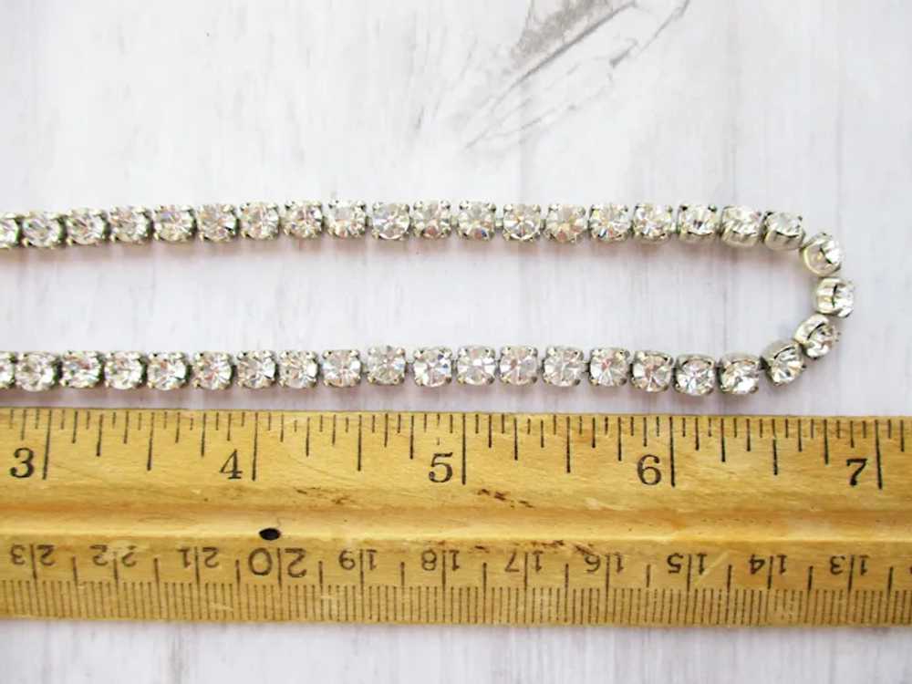 Sterling Crystal Rhinestone Choker Necklace - image 8