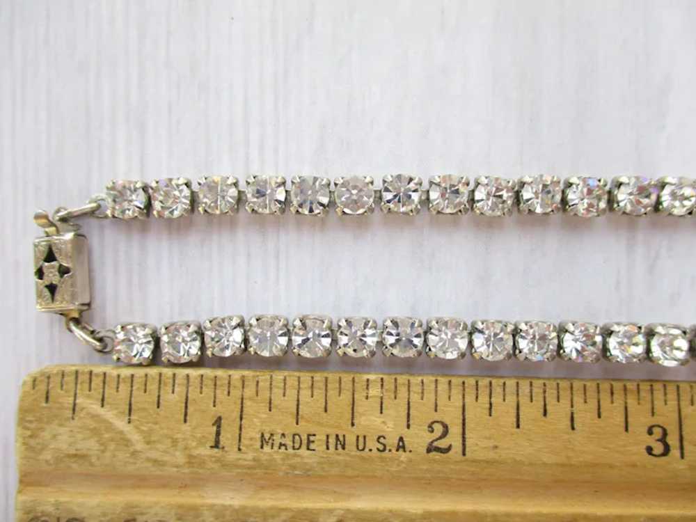 Sterling Crystal Rhinestone Choker Necklace - image 9