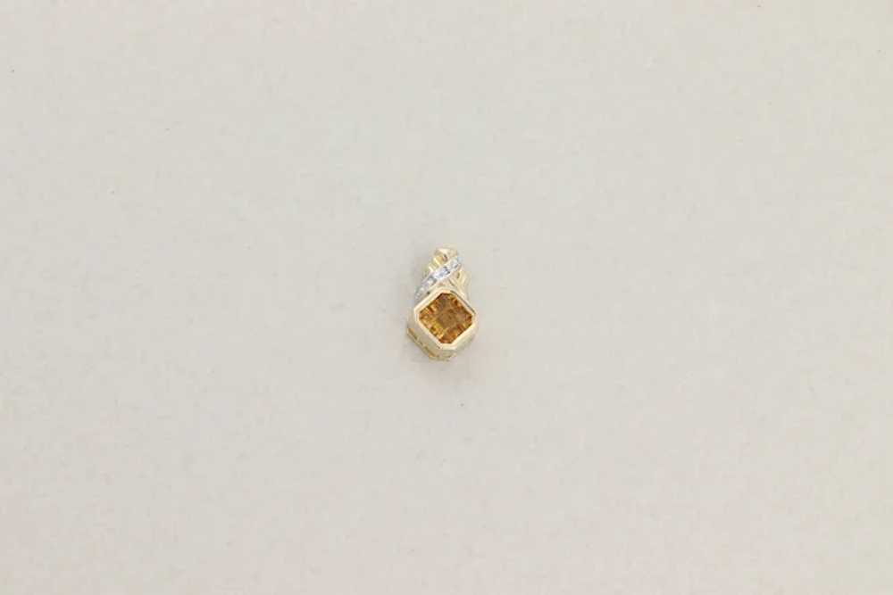 Pendant Only 14k Yellow Gold Natural Citrine and … - image 4