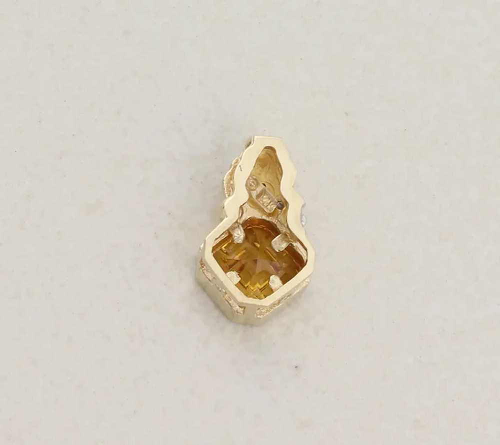 Pendant Only 14k Yellow Gold Natural Citrine and … - image 6