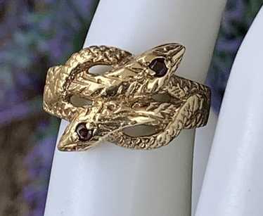 Vintage snake ring 9ct - Gem