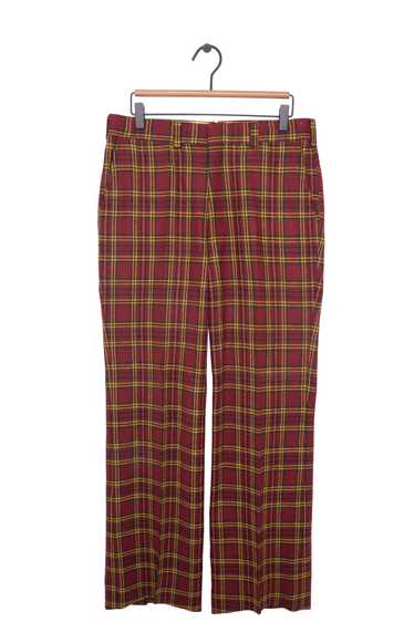 Plaid Flare Trousers