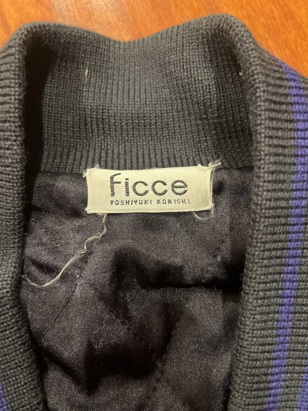 Yoshiyuki Konishi Ficce logo stitched wool bomber - image 2