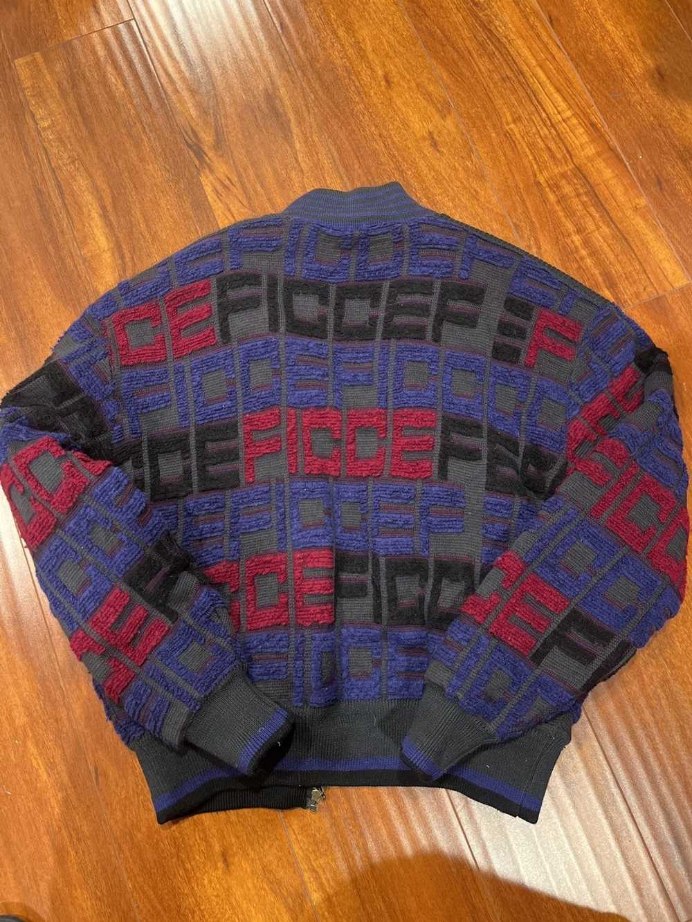 Yoshiyuki Konishi Ficce logo stitched wool bomber - image 4