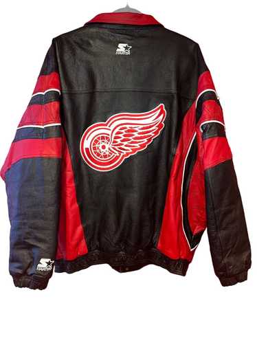 Detroit Red Wings Starter Dugout Championship Satin Full-Snap Jacket - White/Red