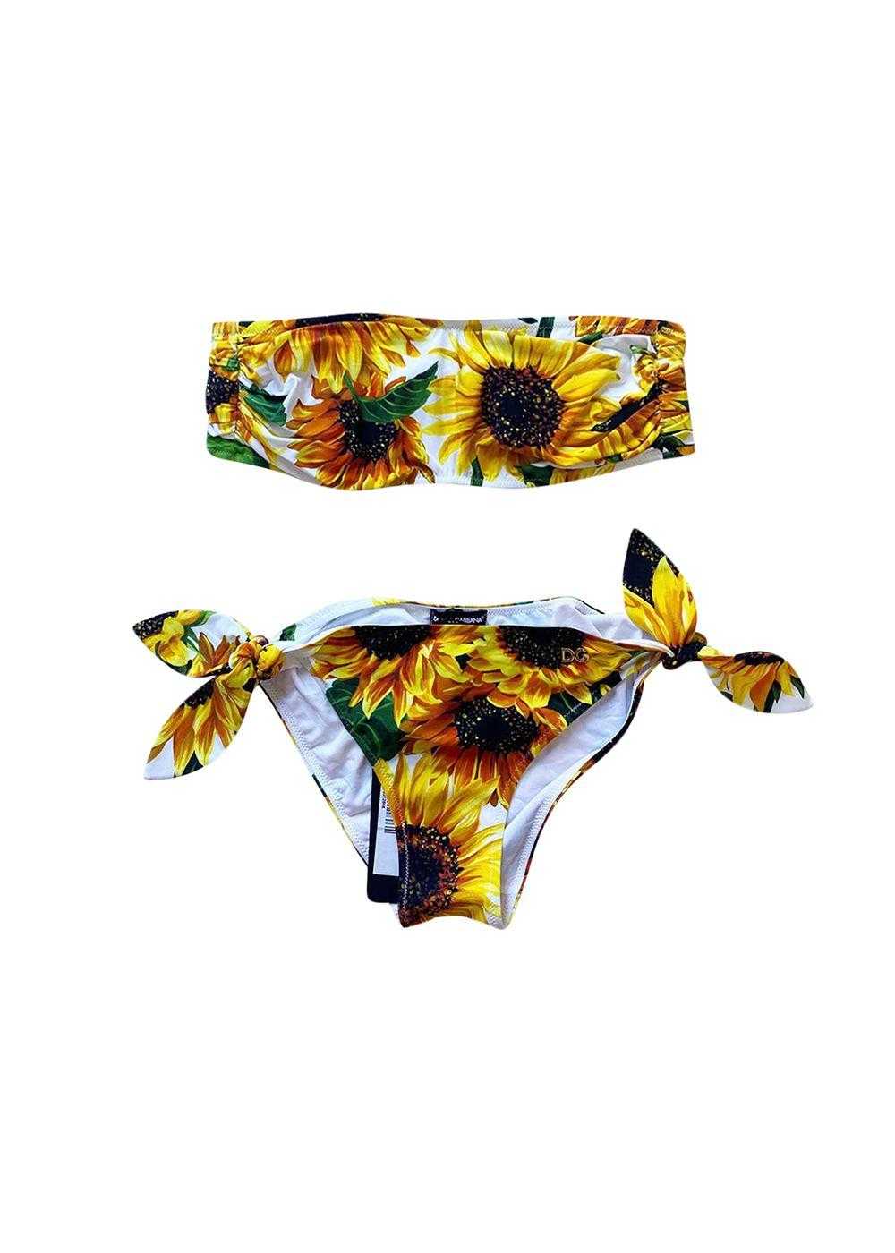 Dolce & Gabbana Sunflower Printed Two Piece Bande… - image 1