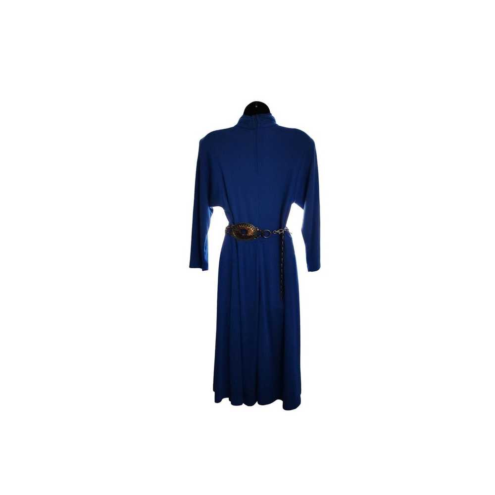 Vintage 1980's Joni Blair Blue Midi Dress - image 3