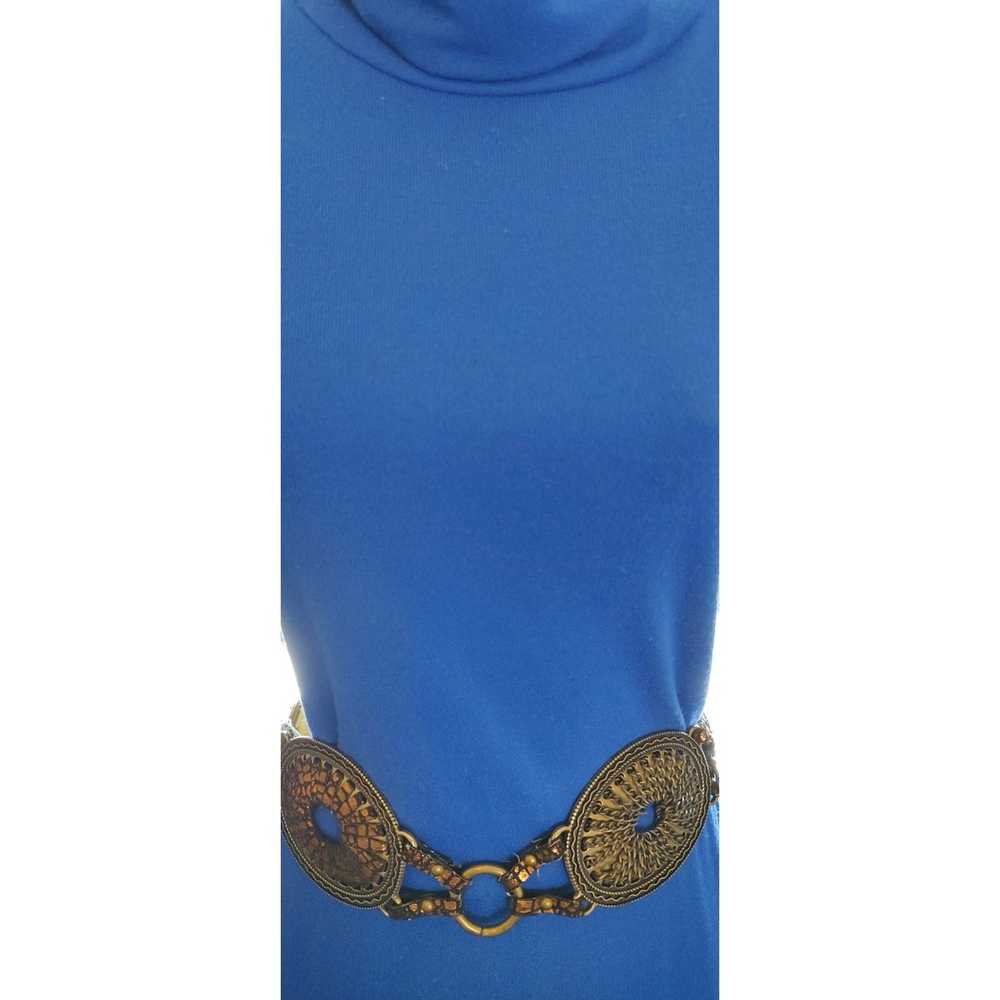 Vintage 1980's Joni Blair Blue Midi Dress - image 4