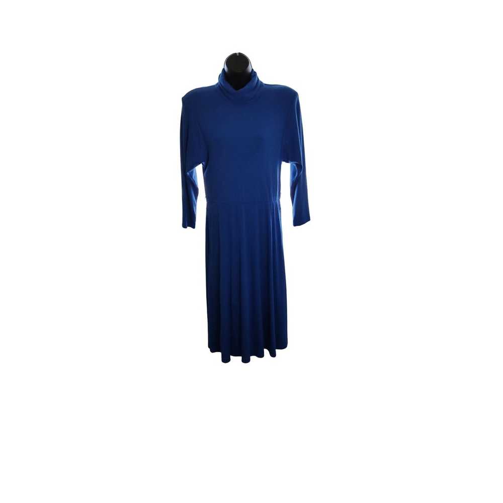 Vintage 1980's Joni Blair Blue Midi Dress - image 5