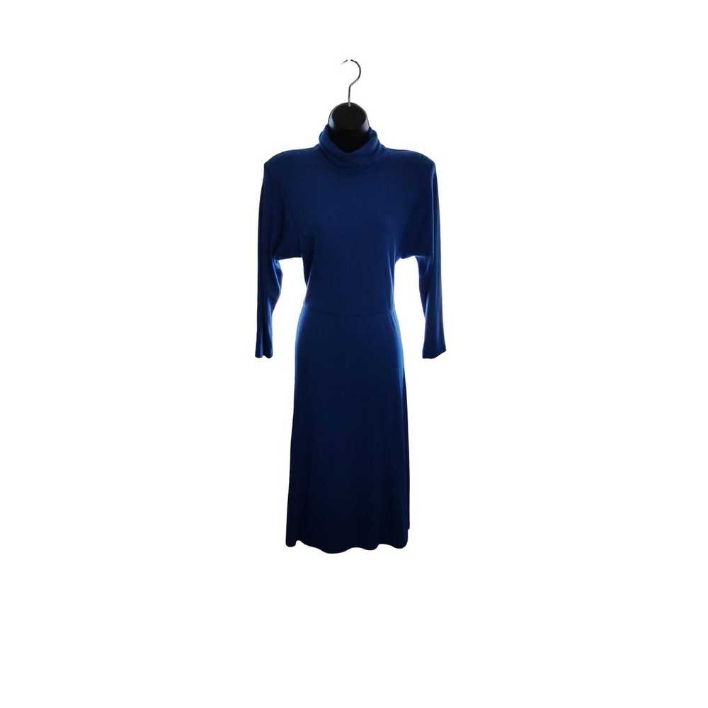 Vintage 1980's Joni Blair Blue Midi Dress - image 6