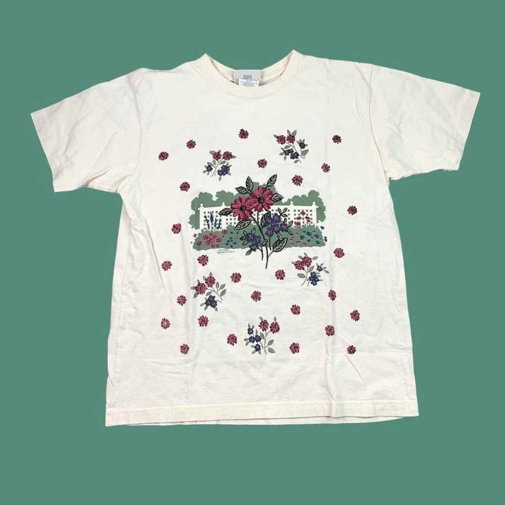 Vintage 90s flower t-shirt - image 1