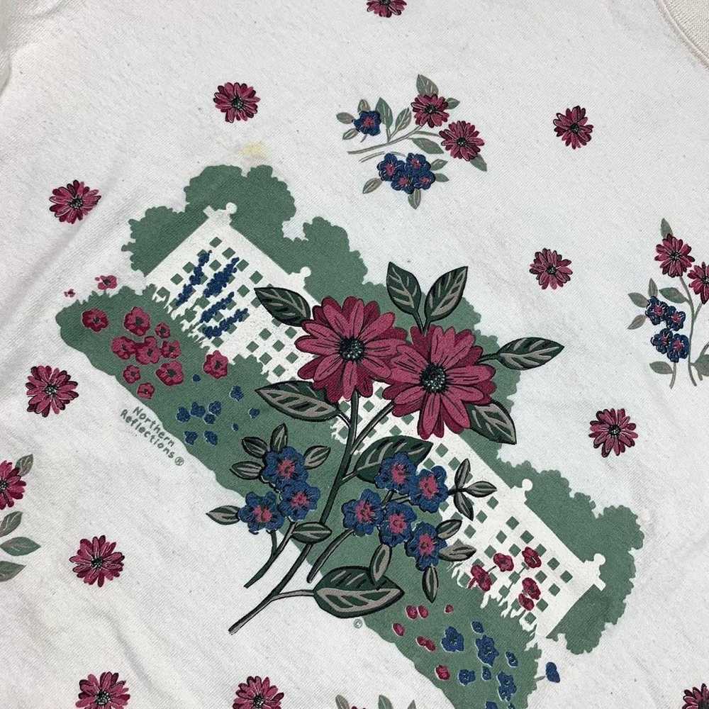 Vintage 90s flower t-shirt - image 4