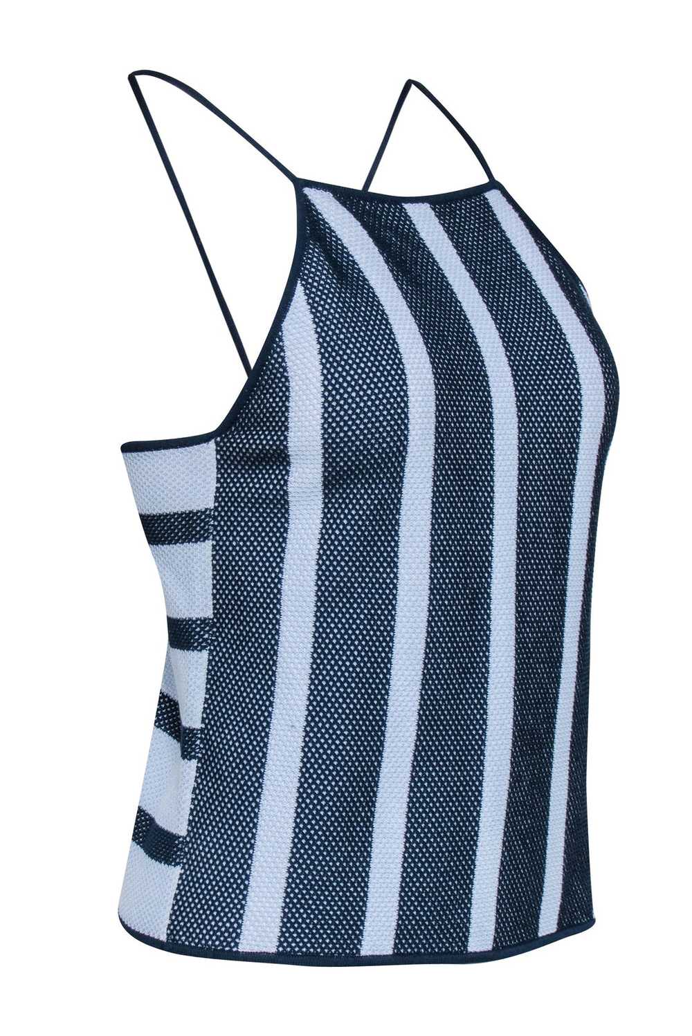 Club Monaco - Navy & White Stripe Knitted Tank To… - image 2