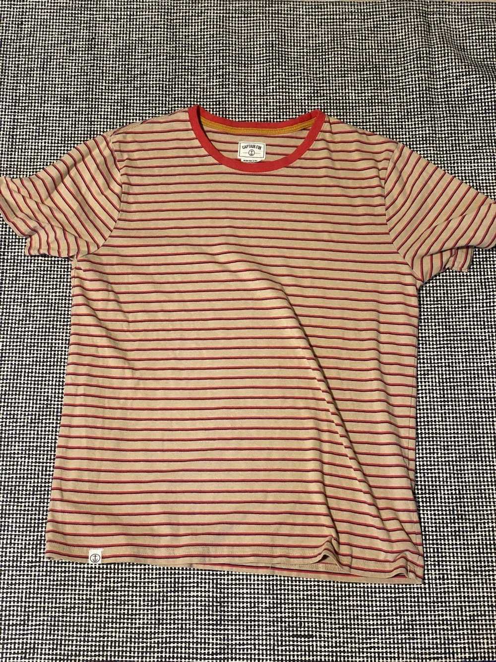 Captain Fin& Co. Tan striped shirt - image 1
