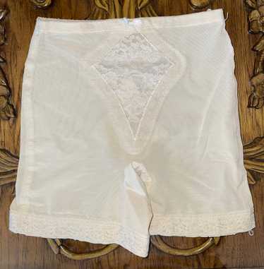 1960s Panty Girdle Long Girdle With Leg Grippers Diamond Shape Front S/M  Nude Color Bombshell Sexy Femme Fatale 60s Pinup Girdle 