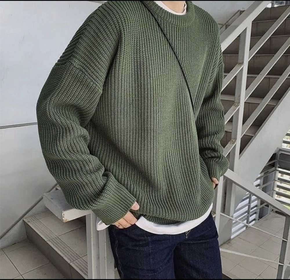 Vintage Vintage Green Cable Knit Sweater - image 2