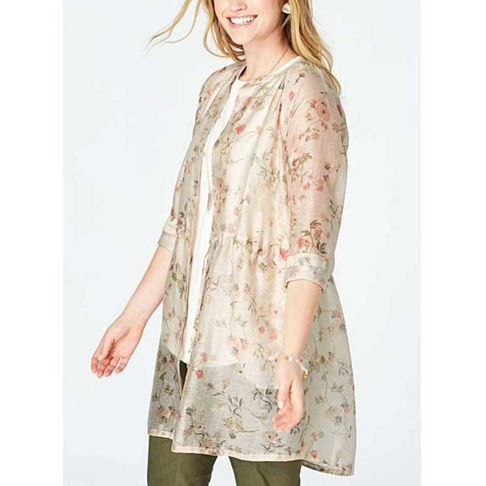 Other J Jill Women's Sheer Linen Blend Button-Up … - image 6