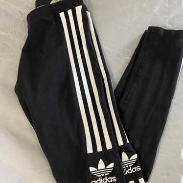 Adidas Womens Originals Trefoil Tights Pants FM2480 Black-White-Size Medium  
