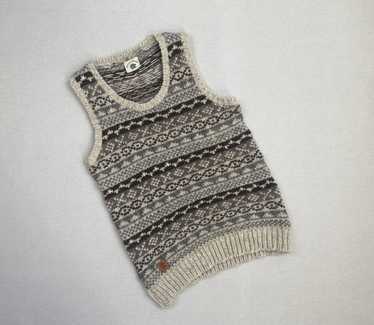 Vintage Women’s Pachamama Handknit Wool Vest Swea… - image 1