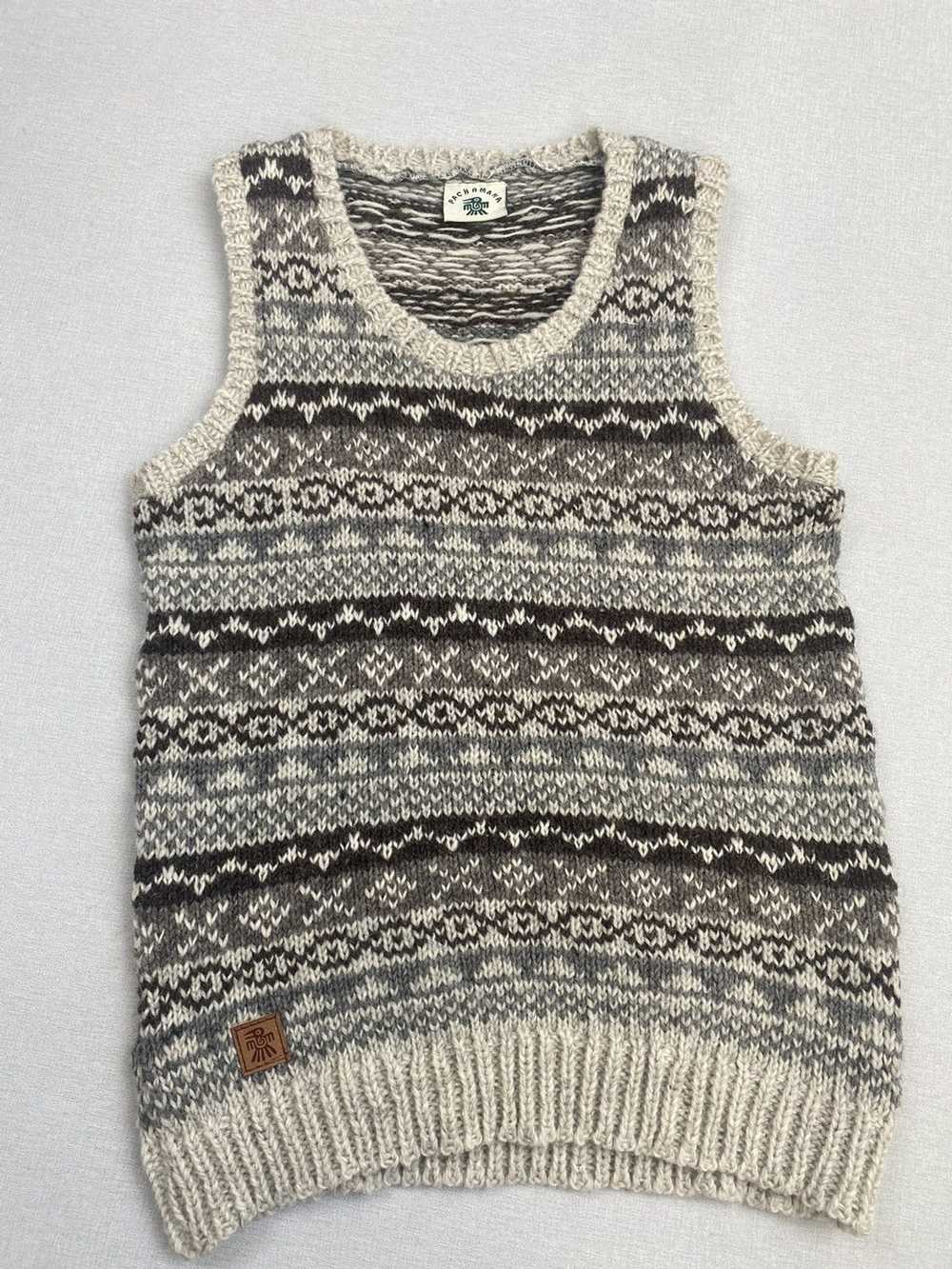 Vintage Women’s Pachamama Handknit Wool Vest Swea… - image 2