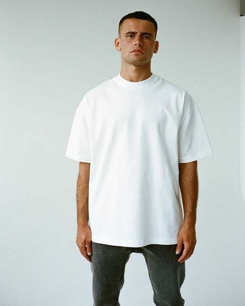 Cole Buxton Cole Buxton Off white warm up t-shirt - image 9