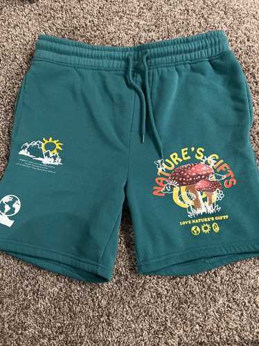 Brooklyn Cloth Green graphic sweat shorts